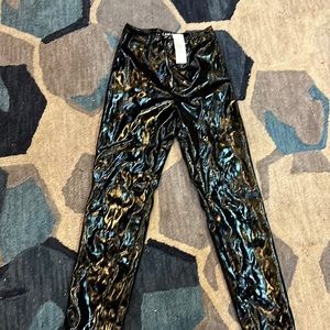 Black fake leather pants from urban outfitters